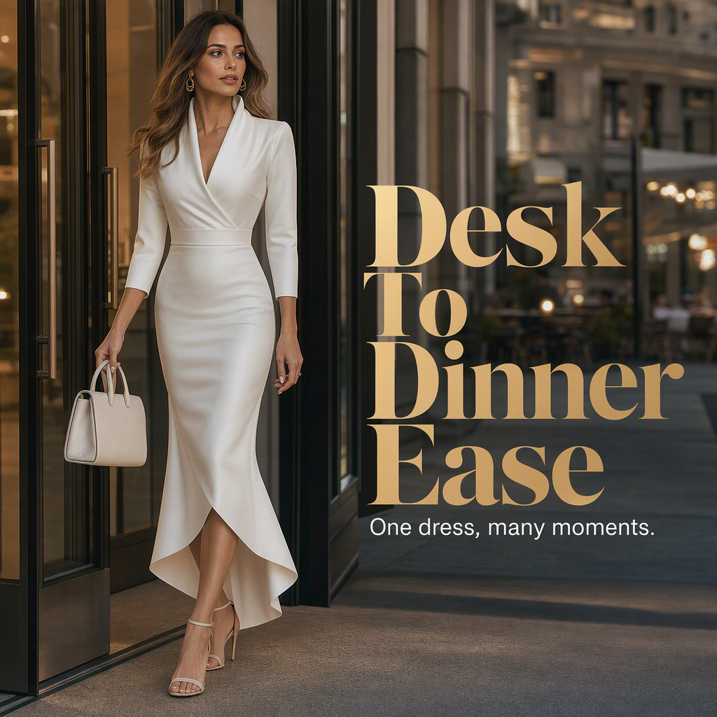 ✨New Arrivals & Special Offers-Women's Elegant Satin Midi Dress
