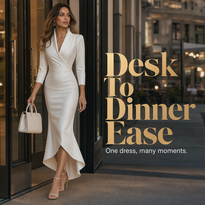 ✨New Arrivals & Special Offers-Women's Elegant Satin Midi Dress