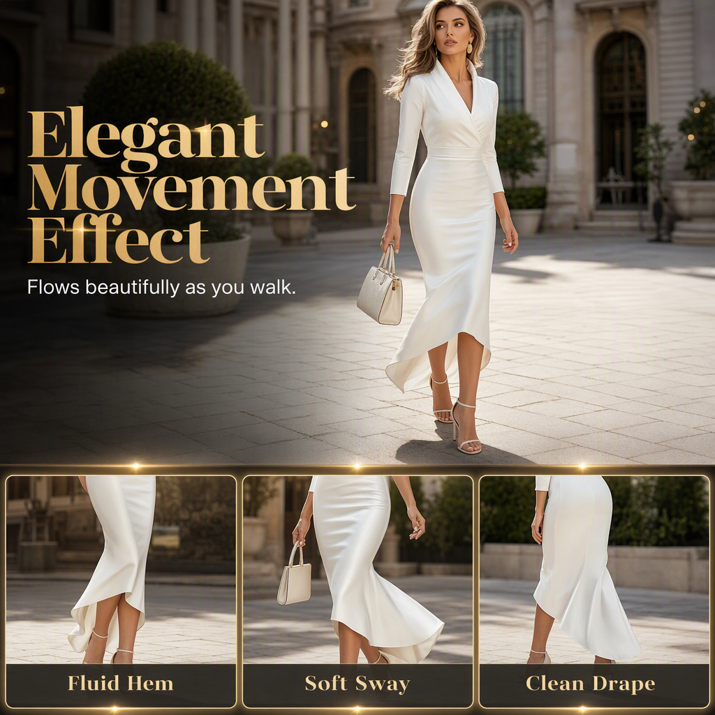✨New Arrivals & Special Offers-Women's Elegant Satin Midi Dress