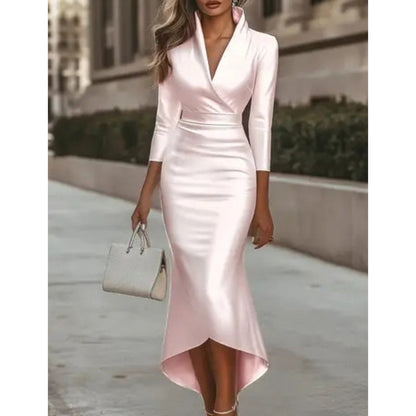✨New Arrivals & Special Offers-Women's Elegant Satin Midi Dress