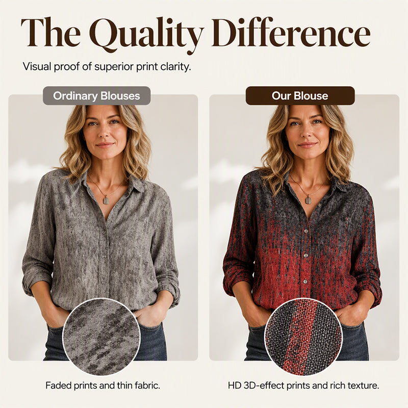 ⌛Limited-Time Offer-Women's Vintage Printed Casual Shirt