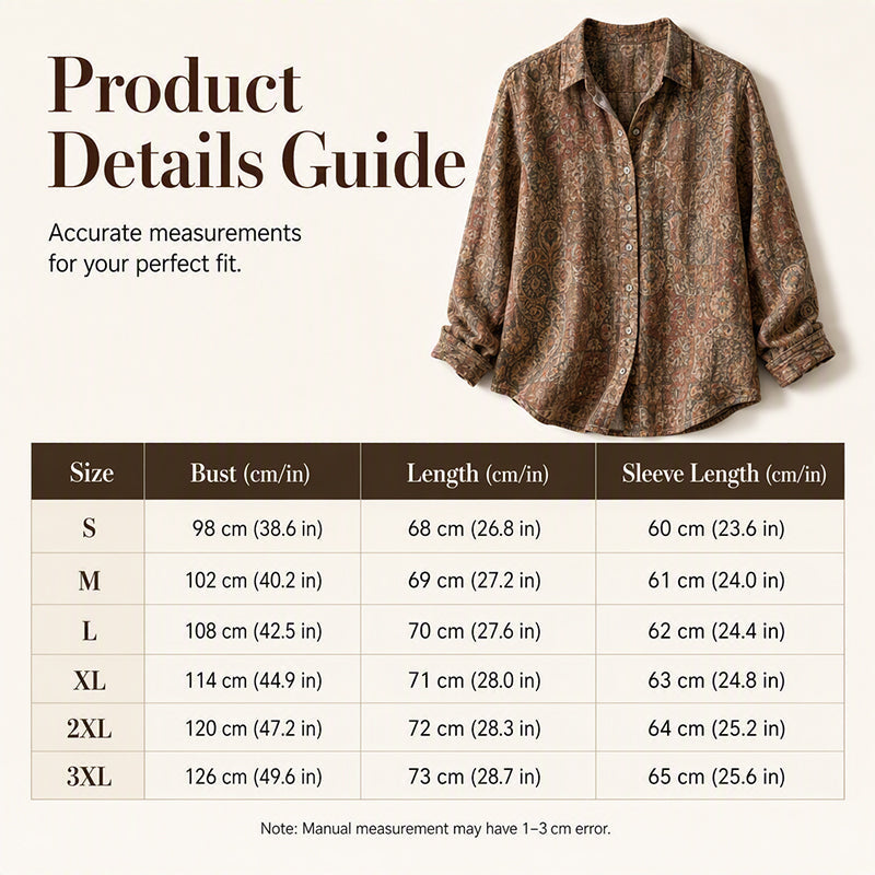 ⌛Limited-Time Offer-Women's Vintage Printed Casual Shirt