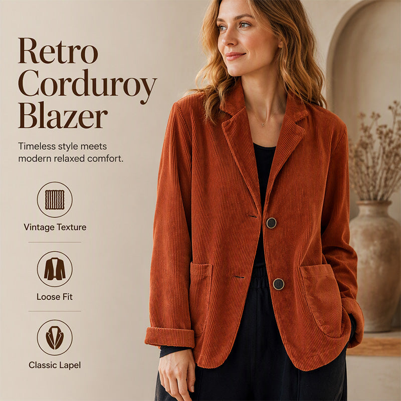 The Fall Jacket That Makes Every Outfit Look Better 🍂A timeless corduroy layer designed with a relaxed fit, elegant collar, and effortless style for everyday confidence.