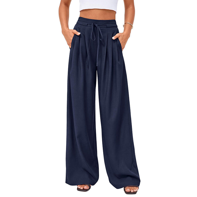 ⌛Limited-Time Offer-Women's Casual Flowy Pleated Wide-Leg Pants