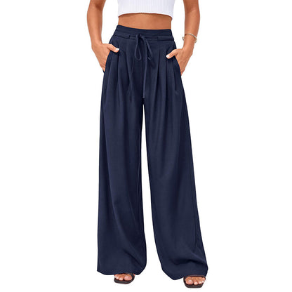 ⌛Limited-Time Offer-Women's Casual Flowy Pleated Wide-Leg Pants