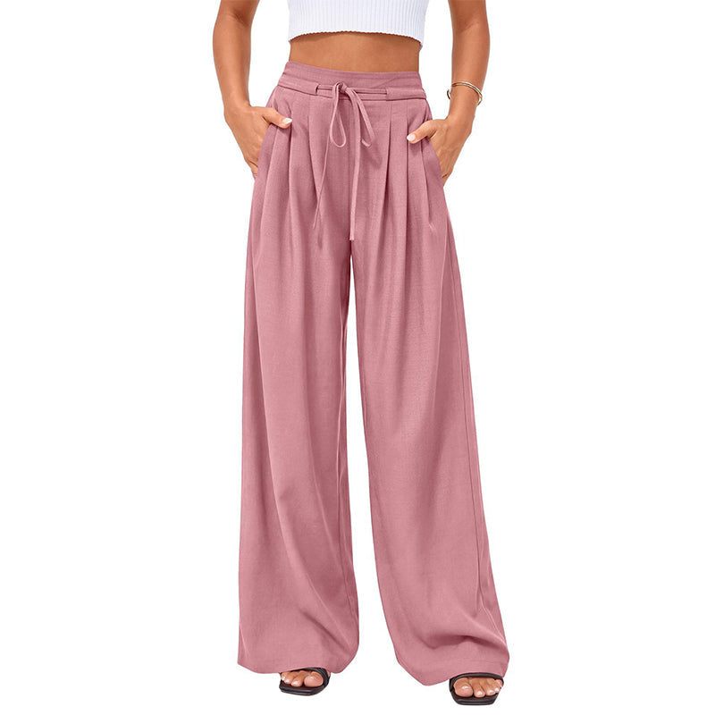 ⌛Limited-Time Offer-Women's Casual Flowy Pleated Wide-Leg Pants
