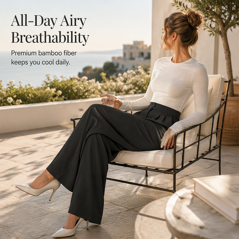 ✨New Arrivals & Special Offers-Women's Elegant  High Waist Wide Leg Pants