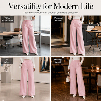 ✨New Arrivals & Special Offers-Women's Elegant  High Waist Wide Leg Pants