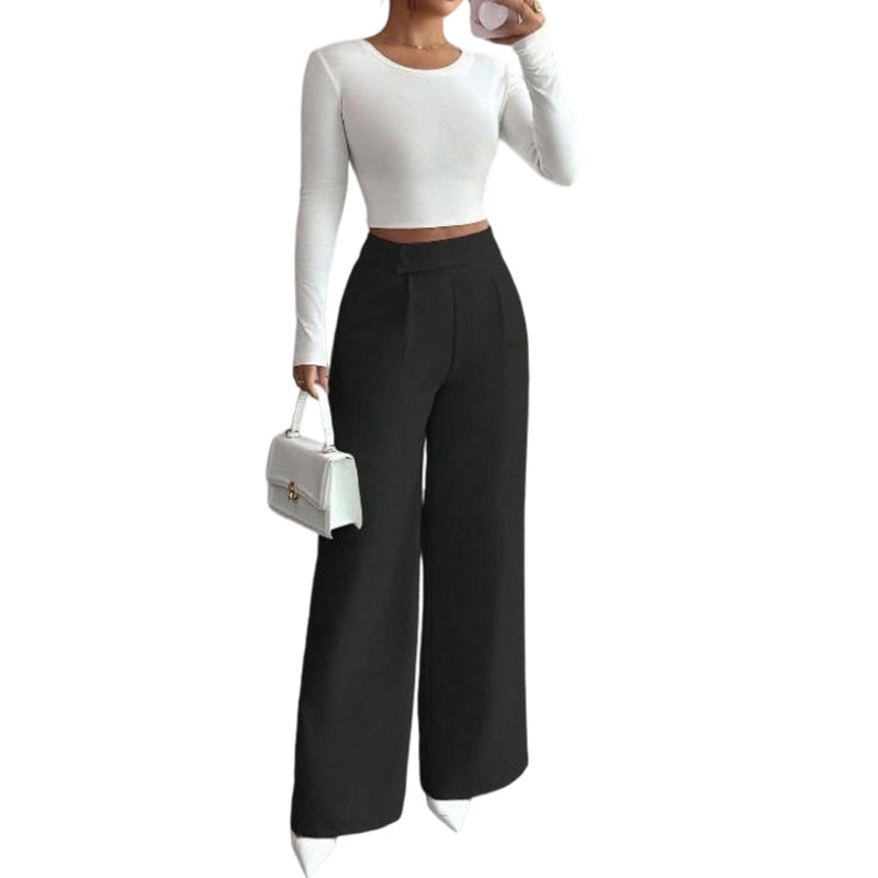 ✨New Arrivals & Special Offers-Women's Elegant  High Waist Wide Leg Pants