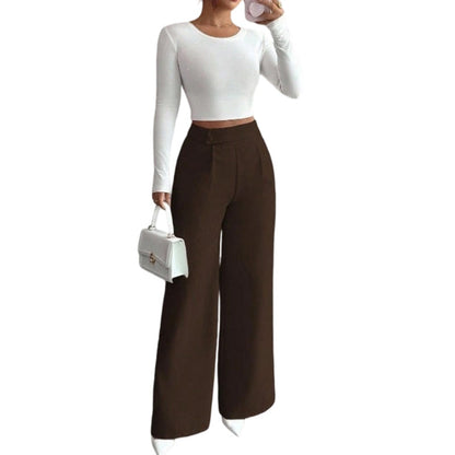 ✨New Arrivals & Special Offers-Women's Elegant  High Waist Wide Leg Pants