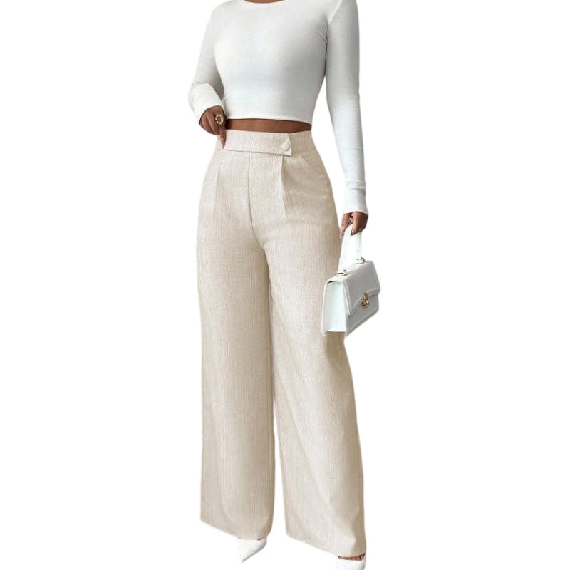 ✨New Arrivals & Special Offers-Women's Elegant  High Waist Wide Leg Pants