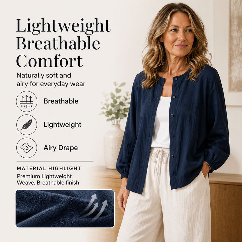 ✨New Arrivals & Special Offers-Women's Loose Solid Color Button Down Shirt
