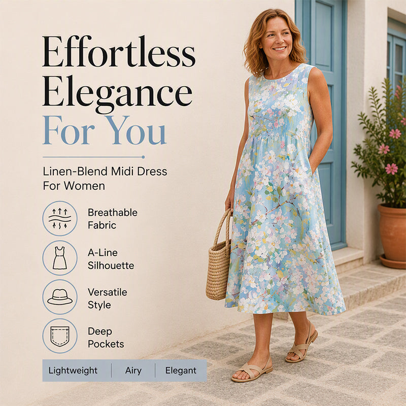 ✨New Arrivals & Special Offers-Women's Sleeveless Linen Dress
