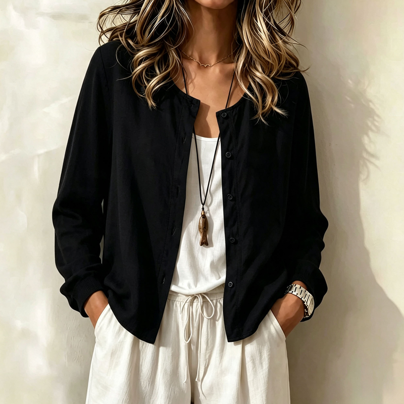 ✨New Arrivals & Special Offers-Women's Loose Solid Color Button Down Shirt