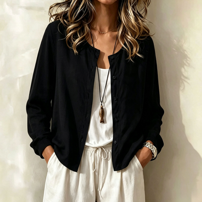 ✨New Arrivals & Special Offers-Women's Loose Solid Color Button Down Shirt