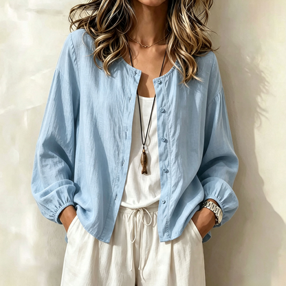 ✨New Arrivals & Special Offers-Women's Loose Solid Color Button Down Shirt
