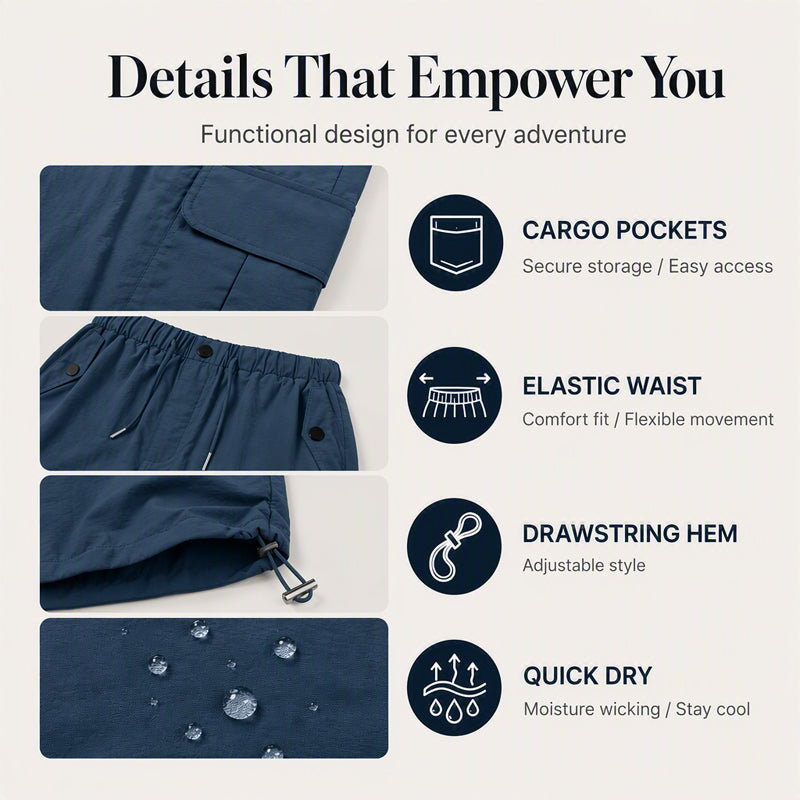 ✨New Arrivals & Special Offers-Women's Lightweight Quick Dry Cargo Capri Pants