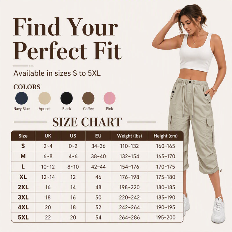 ✨New Arrivals & Special Offers-Women's Lightweight Quick Dry Cargo Capri Pants