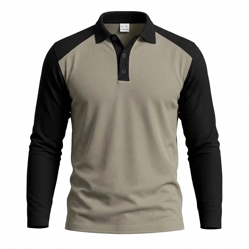 🍁New Fall Collection-Men's Casual Color-Block Long Sleeve Shirt