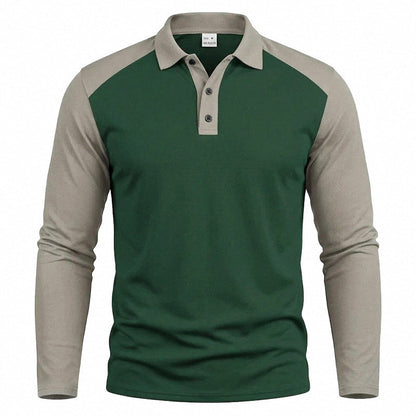 🍁New Fall Collection-Men's Casual Color-Block Long Sleeve Shirt