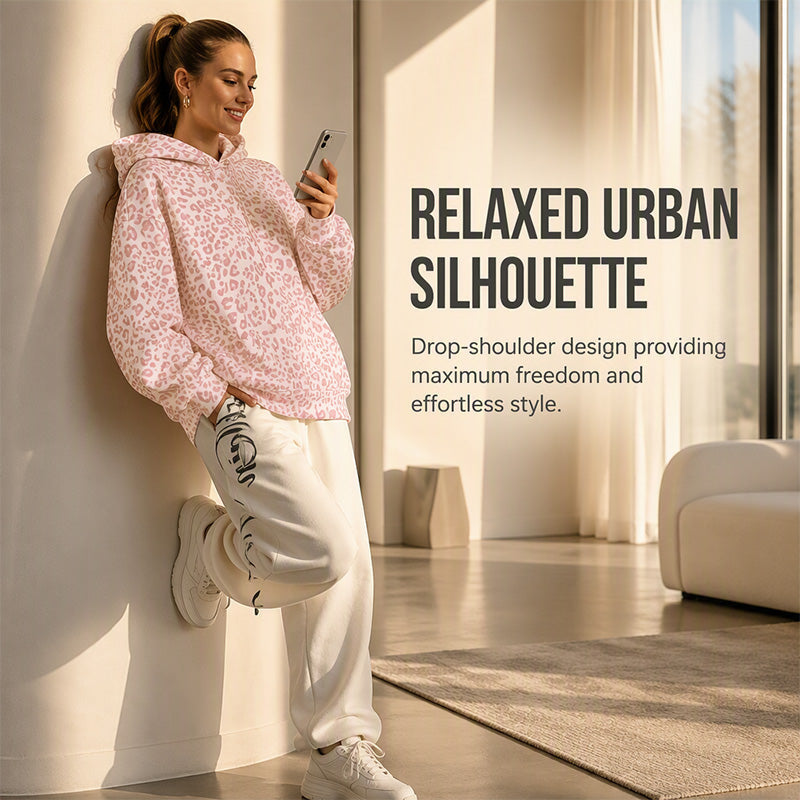 ⌛Limited-Time Offer-Women's Leopard Print Hooded Sweatshirt
