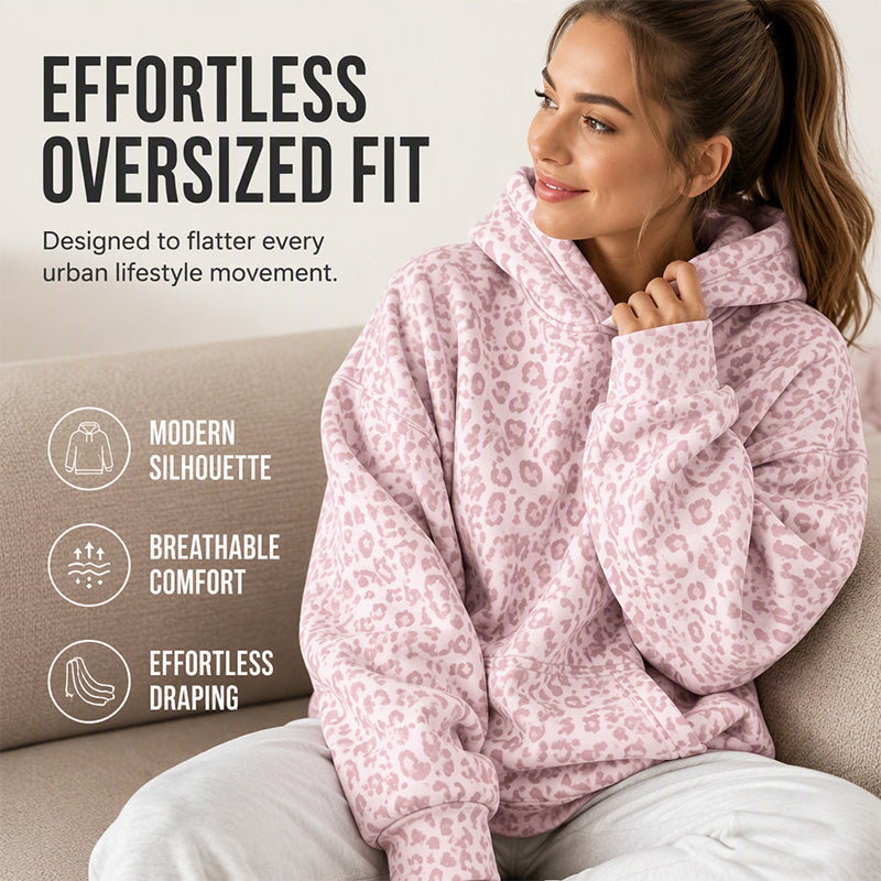⌛Limited-Time Offer-Women's Leopard Print Hooded Sweatshirt