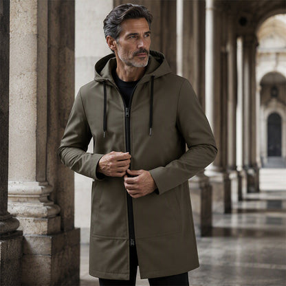 ✨Men's Mid-Length Hooded Windbreaker Jacket – Lightweight Waterproof-Style Outer Layer For Everyday Comfort 🧥