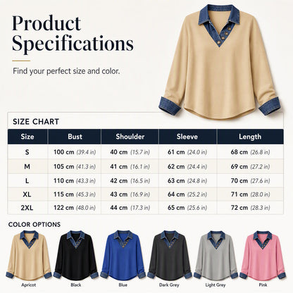 🍁New Fall Collection-Women's Casual Patchwork Long Sleeve Top
