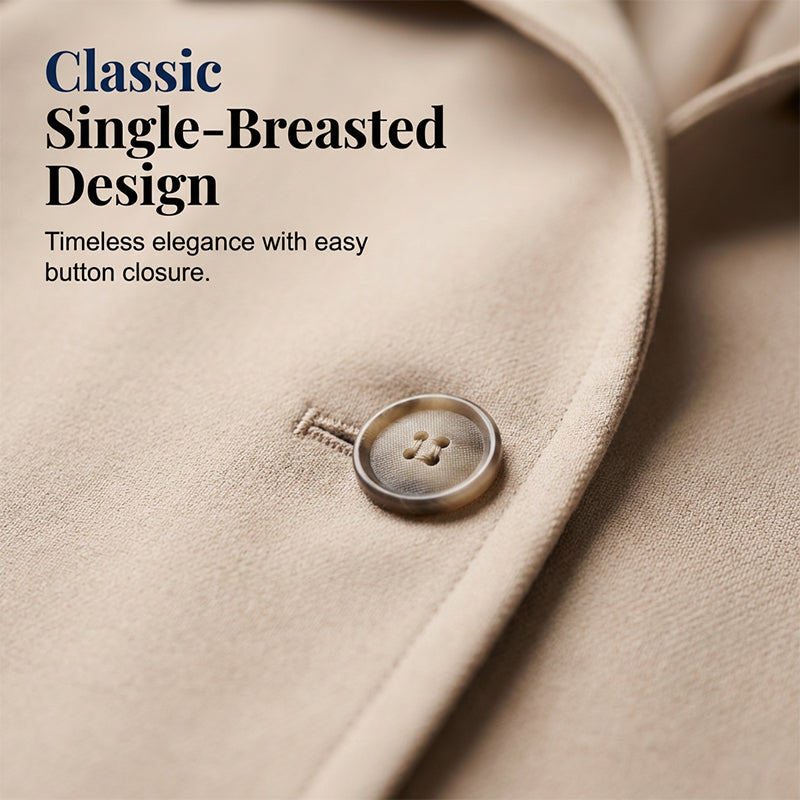 ✨ Elevated Everyday Style | Women's Relaxed Cropped Single-Breasted Jacket