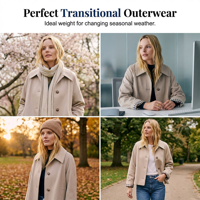 ✨ Elevated Everyday Style | Women's Relaxed Cropped Single-Breasted Jacket