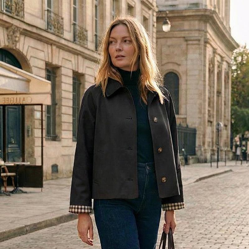 ✨ Elevated Everyday Style | Women's Relaxed Cropped Single-Breasted Jacket