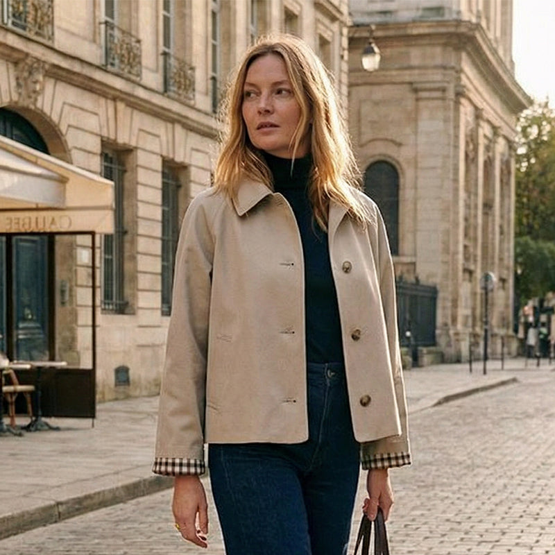 ✨ Elevated Everyday Style | Women's Relaxed Cropped Single-Breasted Jacket