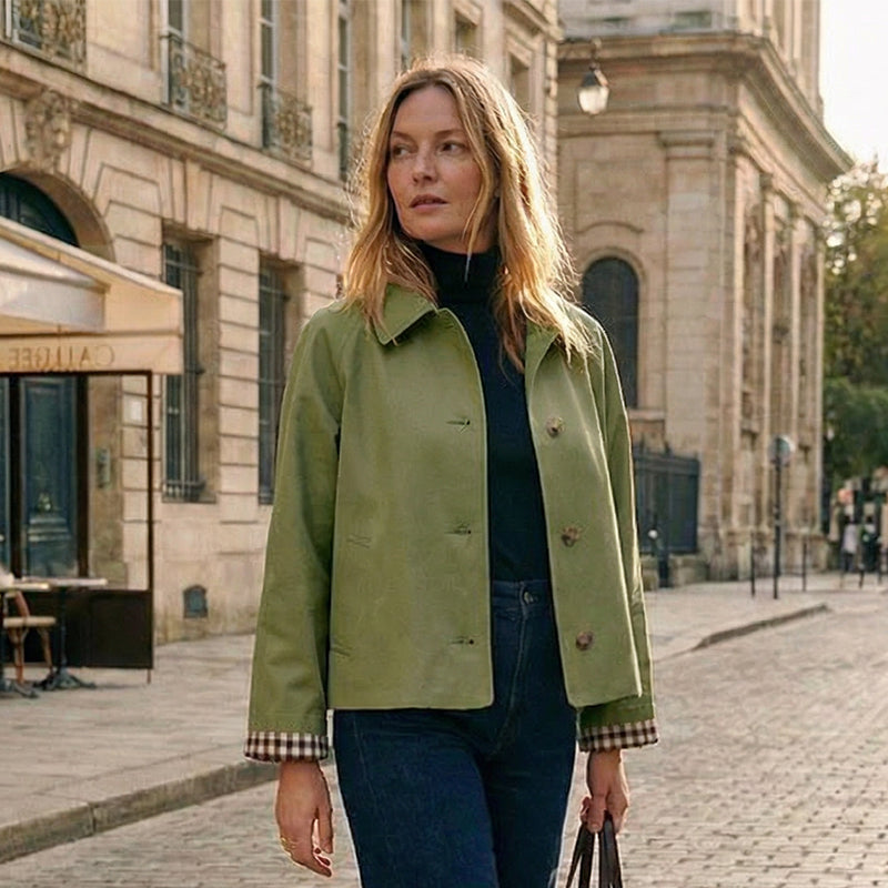 ✨ Elevated Everyday Style | Women's Relaxed Cropped Single-Breasted Jacket