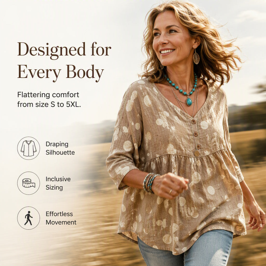 🍁New Fall Collection-Women's Loose Fit V-Neck Casual Blouse