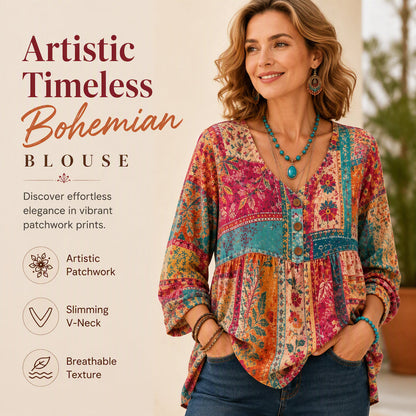 🍁New Fall Collection-Women's Loose Fit V-Neck Casual Blouse