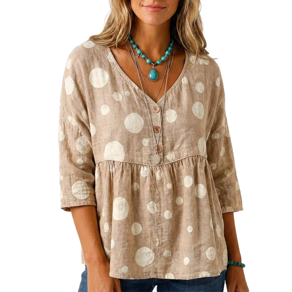 🍁New Fall Collection-Women's Loose Fit V-Neck Casual Blouse