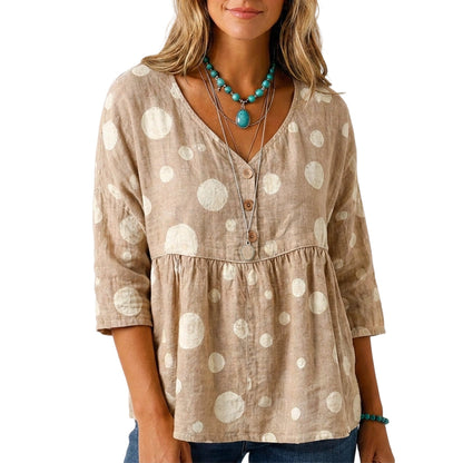 🍁New Fall Collection-Women's Loose Fit V-Neck Casual Blouse