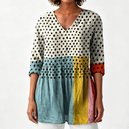 🍁New Fall Collection-Women's Loose Digital Print Round Neck T-Shirt Short Sleeve Casual Top