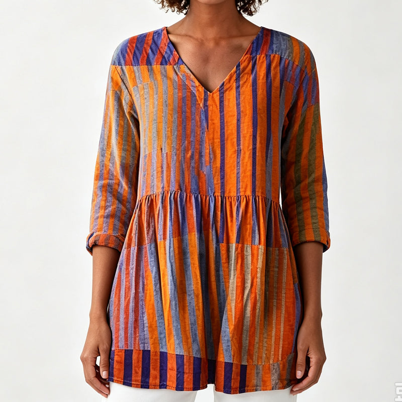 🍁New Fall Collection-Women's Loose Digital Print Round Neck T-Shirt Short Sleeve Casual Top