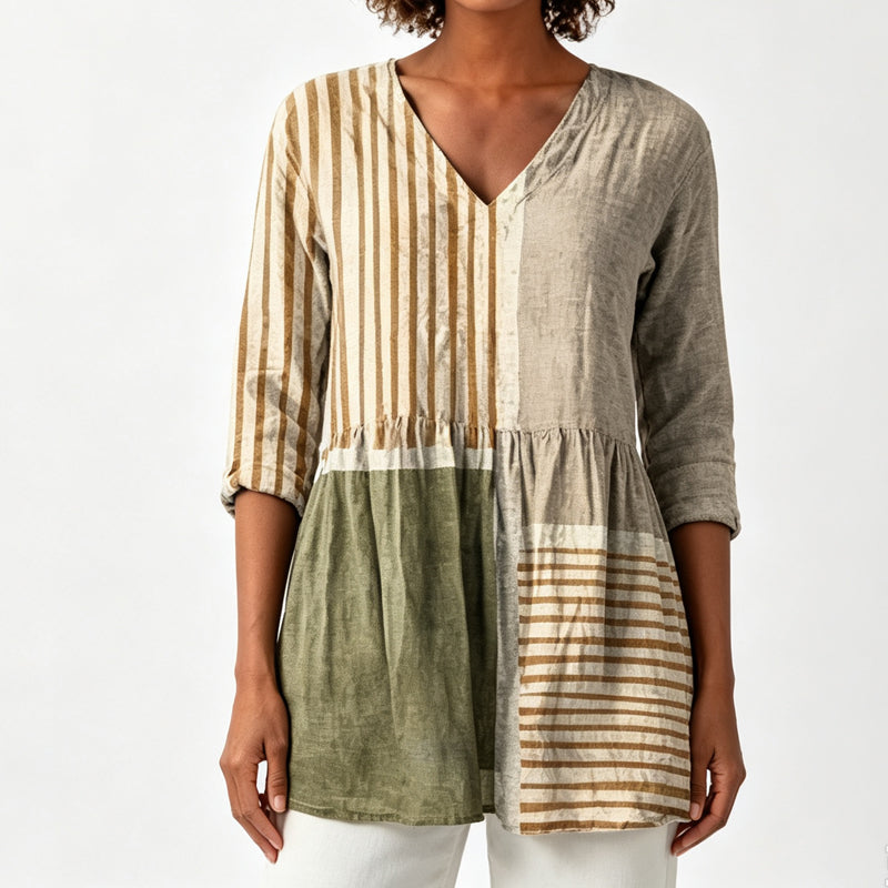 🍁New Fall Collection-Women's Loose Digital Print Round Neck T-Shirt Short Sleeve Casual Top
