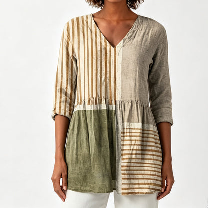 🍁New Fall Collection-Women's Loose Digital Print Round Neck T-Shirt Short Sleeve Casual Top