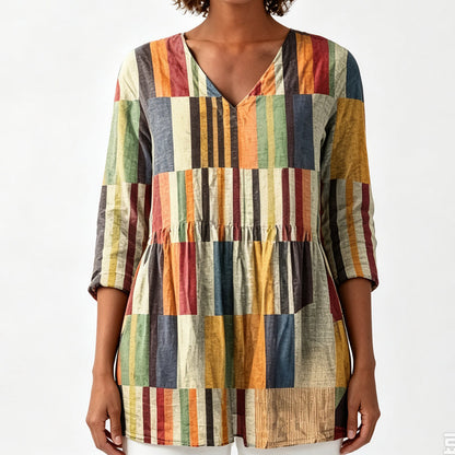 🍁New Fall Collection-Women's Loose Digital Print Round Neck T-Shirt Short Sleeve Casual Top
