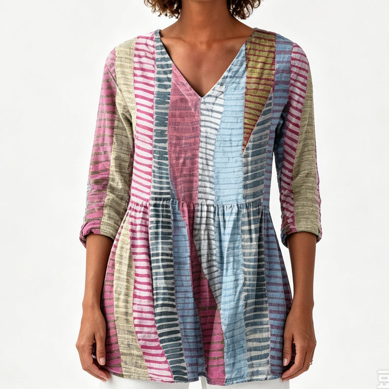 🍁New Fall Collection-Women's Loose Digital Print Round Neck T-Shirt Short Sleeve Casual Top