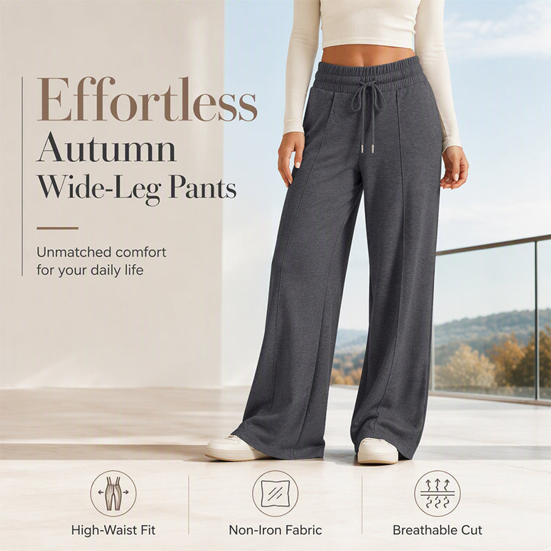 🍁New Fall Collection-Women's Casual Wide-Leg Pants with Drawstring Elastic