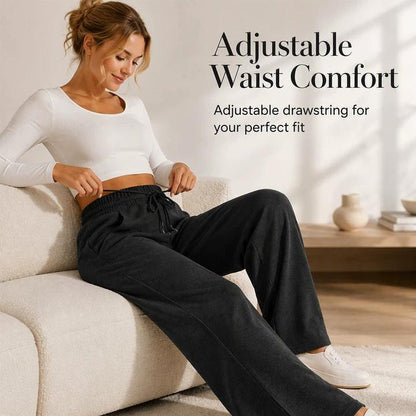 🍁New Fall Collection-Women's Casual Wide-Leg Pants with Drawstring Elastic
