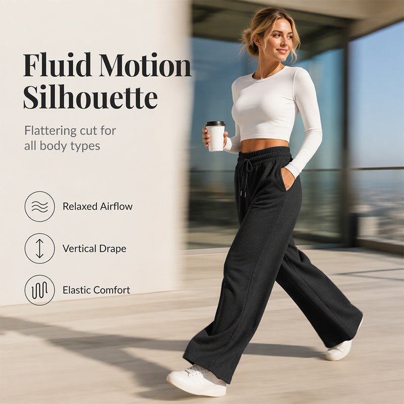 🍁New Fall Collection-Women's Casual Wide-Leg Pants with Drawstring Elastic