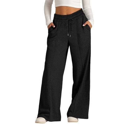 🍁New Fall Collection-Women's Casual Wide-Leg Pants with Drawstring Elastic