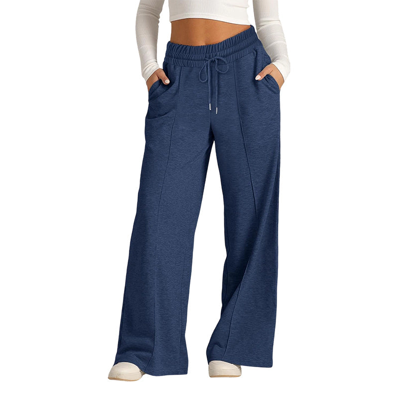 🍁New Fall Collection-Women's Casual Wide-Leg Pants with Drawstring Elastic