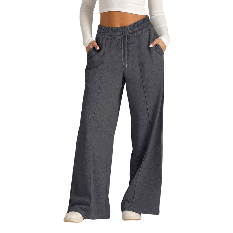 🍁New Fall Collection-Women's Casual Wide-Leg Pants with Drawstring Elastic