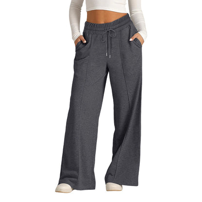 🍁New Fall Collection-Women's Casual Wide-Leg Pants with Drawstring Elastic